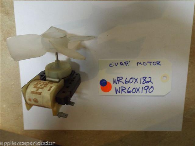 REFRIGERATOR WR60X182 WR60X19O EVAPORATOR MOTOR USED PART REFRIGERATOR WR60X182 WR60X19O EVAPORATOR MOTOR USED PART